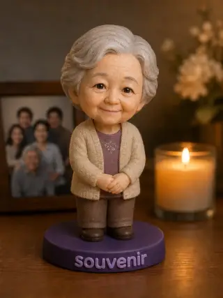 Figurine 3D personnalisee memorial souvenir d'un proche